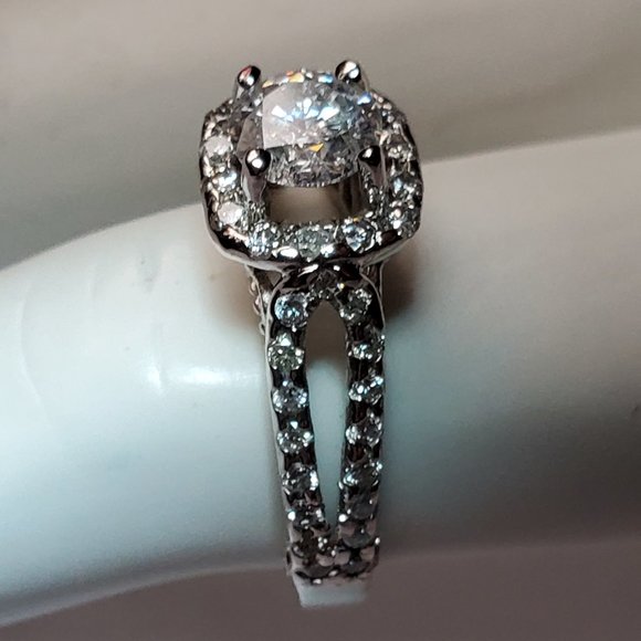 14K white gold diamond ring - Picture 8 of 11